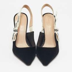 Pre Owned Dior Black Velvet Fabric and Canvas J'Adior Pumps Size 36