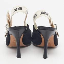 Pre Owned Dior Black Velvet Fabric and Canvas J'Adior Pumps Size 36