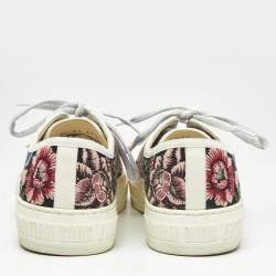 Pre Owned Dior Multicolor Floral Embroidered Canvas Walk'n'Dior Sneakers Size 37.5