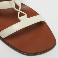Pre Owned Dior Cream Leather Gladiator Sandals Size 38