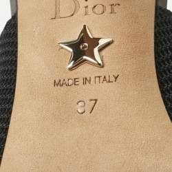 Pre Owned Dior Black Canvas J'Adior Slingback Pumps Size 37