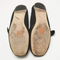 مملوكة مسبقًا Dior Black Knit Fabric Mary Jane Ballet Flats Size 37.5