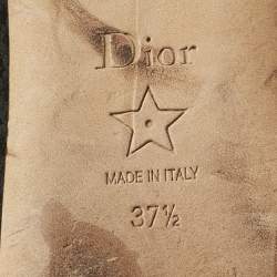 مملوكة مسبقًا Dior Black Knit Fabric Mary Jane Ballet Flats Size 37.5