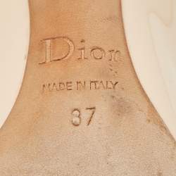 Pre Owned Dior Beige Patent Leather and Suede Pointed Toe Pumps Size 37