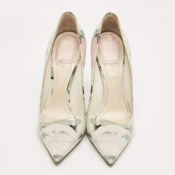 Pre Owned Dior Multicolor Patent Leather Dioressence Pointed Toe Pumps Size 37.5