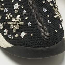 Pre Owned Dior Black Mesh Fusion Low Top Sneakers Size 39