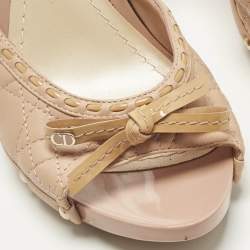 Pre Owned Dior Pink Leather Idyll Slide Sandals Size 37.5