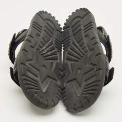 Pre Owned Dior Black Leather DiorAct Slingback Sandals Size 39.5