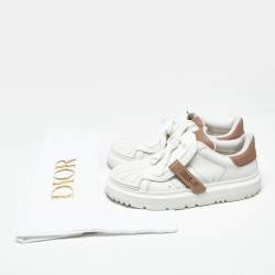 Pre Owned Dior White Leather and Rubber Dior ID Low Top Sneakers Size 40