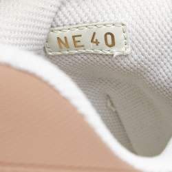 Pre Owned Dior White Leather and Rubber Dior ID Low Top Sneakers Size 40