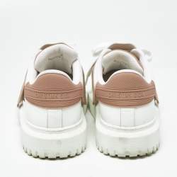 Pre Owned Dior White Leather and Rubber Dior ID Low Top Sneakers Size 40