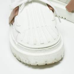 Pre Owned Dior White Leather and Rubber Dior ID Low Top Sneakers Size 40