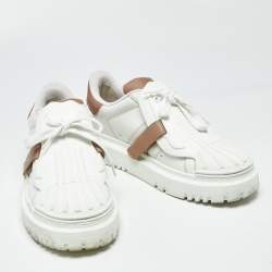 Pre Owned Dior White Leather and Rubber Dior ID Low Top Sneakers Size 40