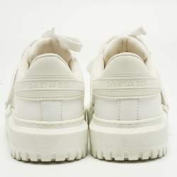 Pre Owned Dior White Leather and Rubber Dior ID Lace Up Sneakers Size 36