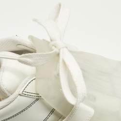 Pre Owned Dior White/Transparent Leather And Rubber Dior-ID Sneakers Size 38