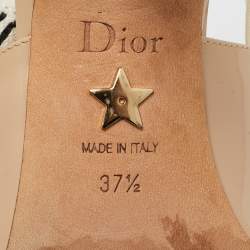 Pre Owned Dior Beige Fabric and Patent Leather J'Adior Pumps Size 37.5