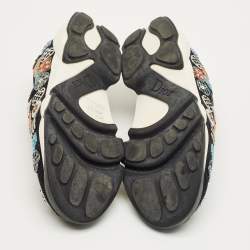 Pre Owned Dior Black Mesh Embellished Fusion Sneakers Size 38