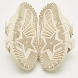 Pre Owned Dior Cream Leather DiorAct Flat Sandals Size 38