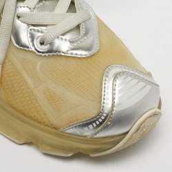 Pre Owned Dior Two Tone Jelly and Leather Vibe Lace Up Sneakers Size 37