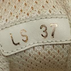 Pre Owned Dior Two Tone Jelly and Leather Vibe Lace Up Sneakers Size 37