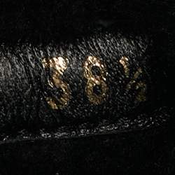 Pre Owned Dior Black/White Shearling Fur Dway Flat Slide Sandals Size 38.5