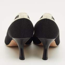 Pre Owned Dior Black Knit Fabric J'Adior Pumps Size 38