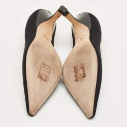 Pre Owned Dior Black Knit Fabric J'Adior Pumps Size 38
