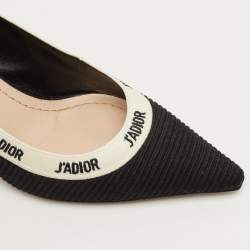 Pre Owned Dior Black Knit Fabric J'Adior Pumps Size 38