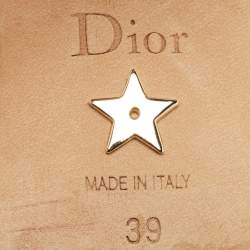 Pre Owned Dior Beige Fabric D-moi Slingback Pumps Size 39