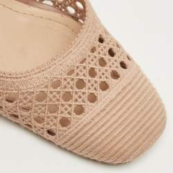 Pre Owned Dior Beige Fabric D-moi Slingback Pumps Size 39