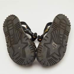 Pre Owned صندل ديور ديور أكت  قماش زهور أسود بكاحل مقاس 38