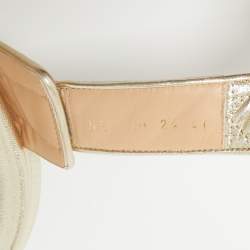 Pre Owned Dior DiorAct Size 41 Gold Leather Slingback Sandals