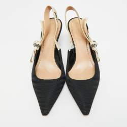 مملوكة مسبقًا Dior J'adior Size 37 Black Canvas and Fabric Pumps