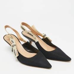مملوكة مسبقًا Dior J'adior Size 37 Black Canvas and Fabric Pumps