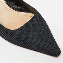 مملوكة مسبقًا Dior J'adior Size 37 Black Canvas and Fabric Pumps