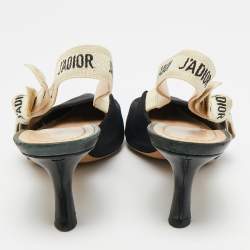مملوكة مسبقًا Dior J'adior Size 37 Black Canvas and Fabric Pumps