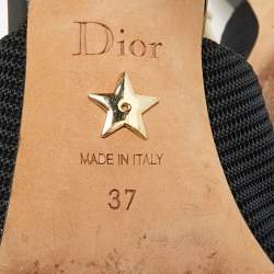 مملوكة مسبقًا Dior J'adior Size 37 Black Canvas and Fabric Pumps