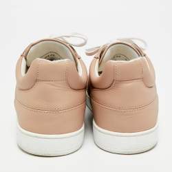 Pre Owned Dior Beige Leather D-star Lace Up Sneakers Size 38