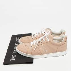Pre Owned Dior Beige Leather D-star Lace Up Sneakers Size 38