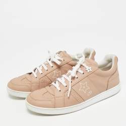 Pre Owned Dior Beige Leather D-star Lace Up Sneakers Size 38