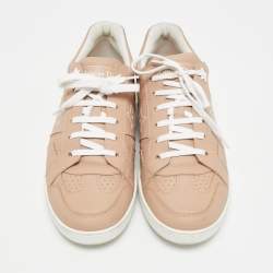 Pre Owned Dior Beige Leather D-star Lace Up Sneakers Size 38