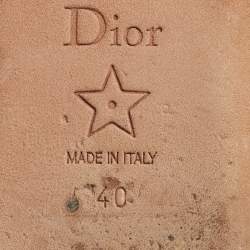 مملوكة مسبقًا صندل سلايد ديور دوي قماش مطرز متعدد الألوان مقاس 40