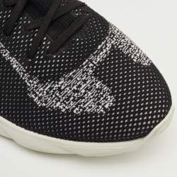 مملوكة مسبقًا حذاء رياضي ديور جوارب قماش محبوك أبيض/أسود عالٍ مقاس 41