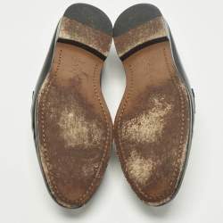 Pre Owned حذاء لوفرز ديور سليب أون بلاتفورم بوي جلد أسود مصقول مقاس 37