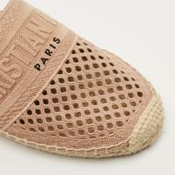 مملوكة مسبقًا حذاء ديور فلات غرانفيل قماش بيج رباط الكاحل مقاس 40