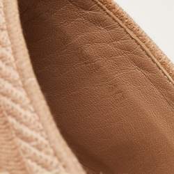 مملوكة مسبقًا حذاء ديور فلات غرانفيل قماش بيج رباط الكاحل مقاس 40