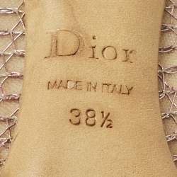 مملوكة مسبقًا Dior Size 38.5 Pink Lace and Mesh Pointed Toe Pumps