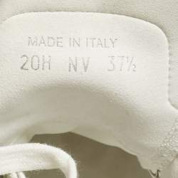 مملوكة مسبقًا Dior Oblique Size 37.5 White/Green Mesh and PVC High Top Sneakers