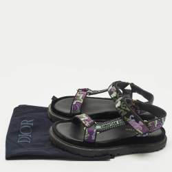 مملوكة مسبقًا صندل ديور أكت جلد بني مسطح مقاس 40