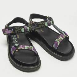 مملوكة مسبقًا صندل ديور أكت جلد بني مسطح مقاس 40